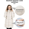 WenVen Women’s Warm Thickened Parka Coat Winter Puffer Jacket with Hood(Beige)