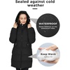 WenVen Women’s Warm Thickened Parka Coat Winter Puffer Jacket with Hood(Black)