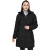 WenVen Women’s Warm Thickened Parka Coat Winter Puffer Jacket with Hood(Black)