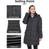 WenVen Women’s Warm Thickened Parka Coat Winter Puffer Jacket with Hood(Charcoal)