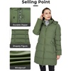 WenVen Women’s Warm Thickened Parka Coat Winter Puffer Jacket with Hood(Green)