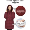 WenVen Women’s Warm Thickened Parka Coat Winter Puffer Jacket with Hood(Red)