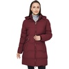 WenVen Women’s Warm Thickened Parka Coat Winter Puffer Jacket with Hood(Red)