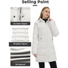WenVen Women’s Warm Thickened Parka Coat Winter Puffer Jacket with Hood(White)