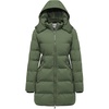WenVen Women’s Warm Thickened Parka Coat Winter Puffer Jacket with Hood(Green)