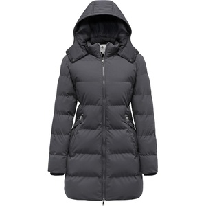 WenVen Women’s Warm Thickened Parka Coat Winter Puffer Jacket with Hood(Charcoal)