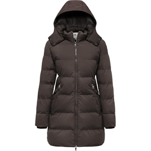 WenVen Women’s Warm Thickened Parka Coat Winter Puffer Jacket with Hood(Coffee)