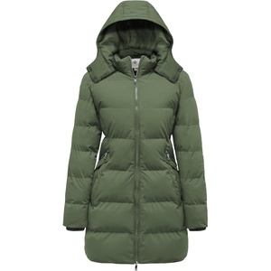 WenVen Women’s Warm Thickened Parka Coat Winter Puffer Jacket with Hood(Green)
