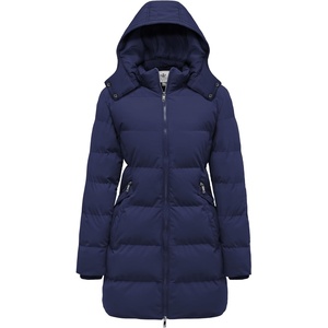WenVen Women’s Warm Thickened Parka Coat Winter Puffer Jacket with Hood(Navy)