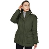WenVen Women’s Winter Warm Sherpa Lined Jacket Heavy Parka Coat with Hood(Army Green)