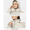 WenVen Women’s Winter Warm Sherpa Lined Jacket Heavy Parka Coat with Hood(Beige)