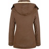 WenVen Women’s Winter Warm Sherpa Lined Jacket Heavy Parka Coat with Hood(Brown)