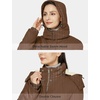 WenVen Women’s Winter Warm Sherpa Lined Jacket Heavy Parka Coat with Hood(Brown)