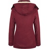 WenVen Women’s Winter Warm Sherpa Lined Jacket Heavy Parka Coat with Hood(Claret)