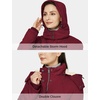 WenVen Women’s Winter Warm Sherpa Lined Jacket Heavy Parka Coat with Hood(Claret)