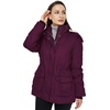 WenVen Women’s Winter Warm Sherpa Lined Jacket Heavy Parka Coat with Hood(Deep Wine)