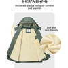 WenVen Women’s Winter Warm Sherpa Lined Jacket Heavy Parka Coat with Hood(Green)