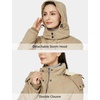 WenVen Women’s Winter Warm Sherpa Lined Jacket Heavy Parka Coat with Hood(Khaki-2)