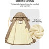 WenVen Women’s Winter Warm Sherpa Lined Jacket Heavy Parka Coat with Hood(Khaki-2)