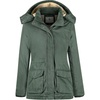 WenVen Women’s Winter Warm Sherpa Lined Jacket Heavy Parka Coat with Hood(Green)