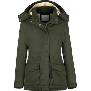 WenVen Women’s Winter Warm Sherpa Lined Jacket Heavy Parka Coat with Hood(Army Green)