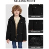 WenVen Boys’ & Girls’ Winter Cotton Fleece Lined Warm Coat Parka Jacket(Black)