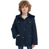 WenVen Boys’ & Girls’ Winter Cotton Fleece Lined Warm Coat Parka Jacket(Blue)