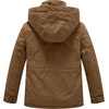 WenVen Boys’ & Girls’ Winter Cotton Fleece Lined Warm Coat Parka Jacket(Brown)
