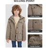 WenVen Boys’ & Girls’ Winter Cotton Fleece Lined Warm Coat Parka Jacket(Khaki)