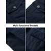 WenVen Men’s Military Jacket Fleece Lined Winter Puffer Coat Cotton Windbreaker Parka(Navy)