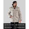 WenVen Men’s Winter Thickened Military Parka Jacket Warm Coat(Desert Sand)
