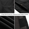 WenVen Men’s Spring Canvas Military Jacket Casual Lightweight Cotton Coat(Black)