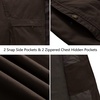 WenVen Men’s Spring Canvas Military Jacket Casual Lightweight Cotton Coat(Brown)