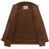 WenVen Men’s Spring Canvas Military Jacket Casual Lightweight Cotton Coat(Coffee)