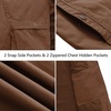 WenVen Men’s Spring Canvas Military Jacket Casual Lightweight Cotton Coat(Coffee)
