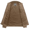 WenVen Men’s Spring Canvas Military Jacket Casual Lightweight Cotton Coat(Khaki)