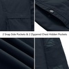 WenVen Men’s Spring Canvas Military Jacket Casual Lightweight Cotton Coat(Navy)
