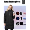 Wenven Women Waterproof Heated Jacket 3 Heat Settings with 20000mAh Battery(Black)