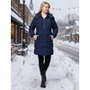 Wenven Women Waterproof Heated Jacket 3 Heat Settings with 20000mAh Battery(Blue)