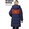 Wenven Women Waterproof Heated Jacket 3 Heat Settings with 20000mAh Battery(Blue)