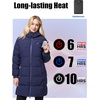 Wenven Women Waterproof Heated Jacket 3 Heat Settings with 20000mAh Battery(Blue)