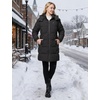 Wenven Women Waterproof Heated Jacket 3 Heat Settings with 20000mAh Battery(Grey)
