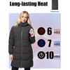 Wenven Women Waterproof Heated Jacket 3 Heat Settings with 20000mAh Battery(Grey)