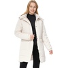 Wenven Women’s Winter Warm Puffer Coat Thicken Long Parka Jacket with Hood(Beige)