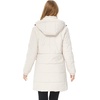 Wenven Women’s Winter Warm Puffer Coat Thicken Long Parka Jacket with Hood(Beige)