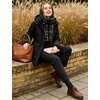 Wenven Women’s Winter Warm Puffer Coat Thicken Long Parka Jacket with Hood(Black)