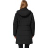 Wenven Women’s Winter Warm Puffer Coat Thicken Long Parka Jacket with Hood(Black)
