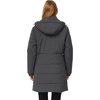 Wenven Women’s Winter Warm Puffer Coat Thicken Long Parka Jacket with Hood(Charcoal Heather)