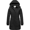 Wenven Women’s Winter Warm Puffer Coat Thicken Long Parka Jacket with Hood(Black)